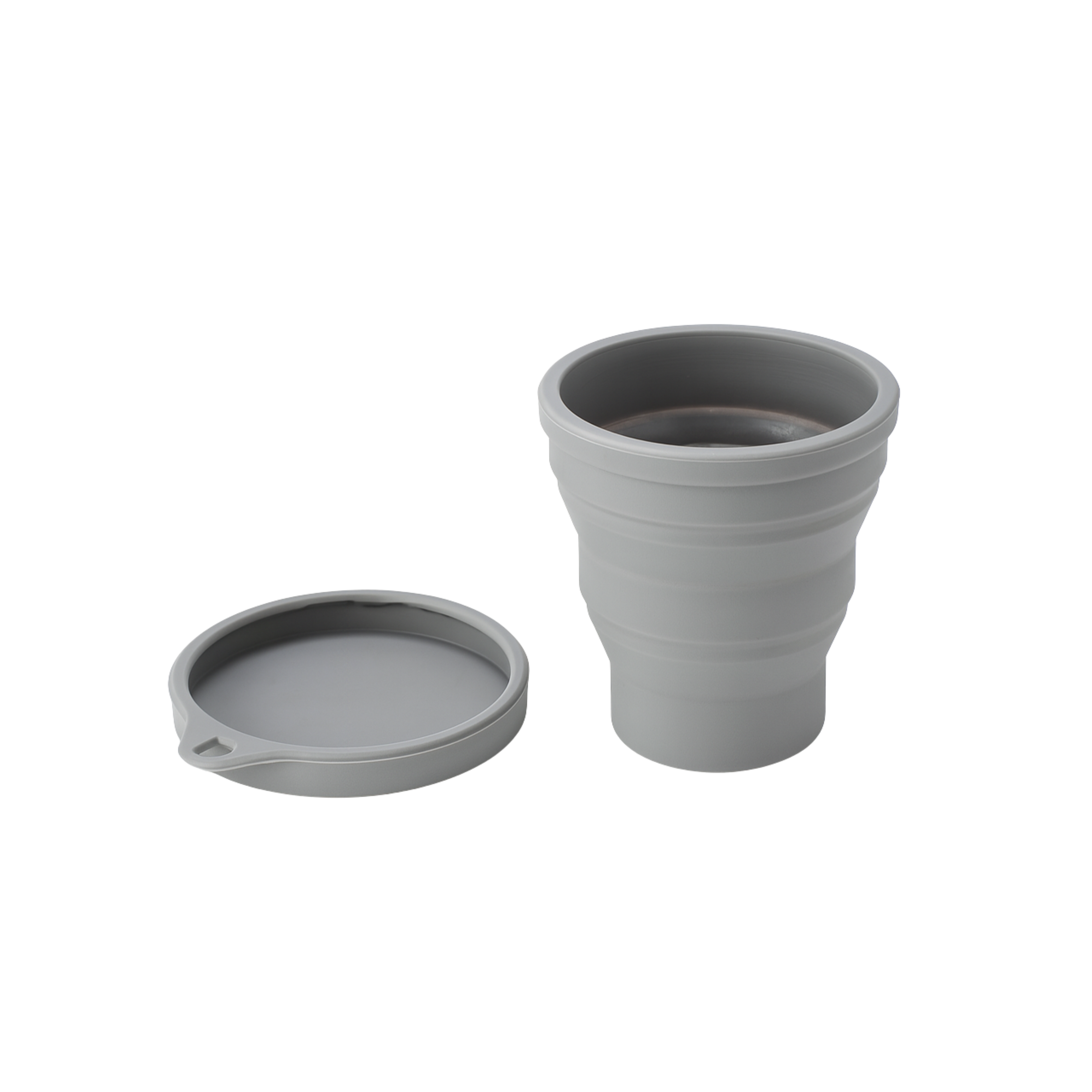 Collapsible Silicone Travel Cup with Lid & Carabiner
